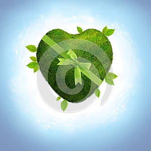 green planet heart shaped