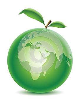 Zelený planéta list 