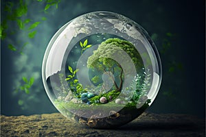 green planet with tree earth and tree green planet earth