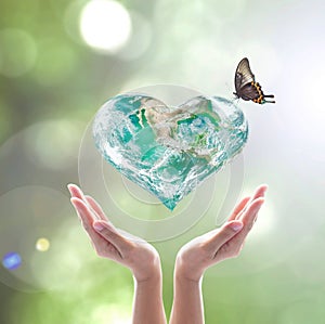 Green planet for World environment day concept: Elements of this image furnished by NASA