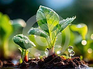 green plant in watergreen water