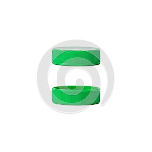 Green plastic bottle cap