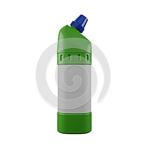 Green plastic bottle chemicals supplies