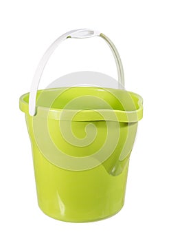 Green plastic bucket