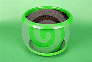 Green Plastic Flower Pots