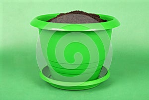 Green Plastic Flower Pots