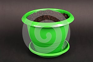 Green Plastic Flower Pots