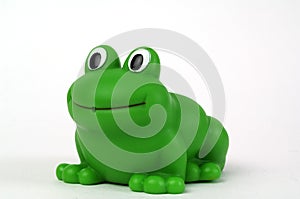 Green plastic frog