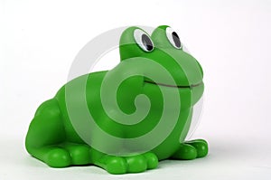 Green plastic frog