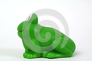 Green plastic frog