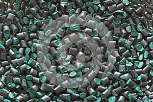 Green plastic granules