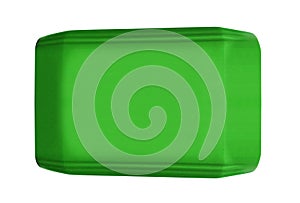 Green platic can isolated