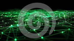 Green Plexus Network Connection Abstract Background