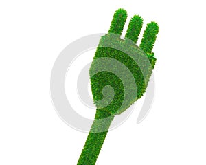 Green plug with grass