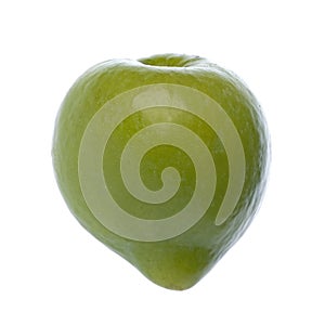 Green Plum Macro Isolated