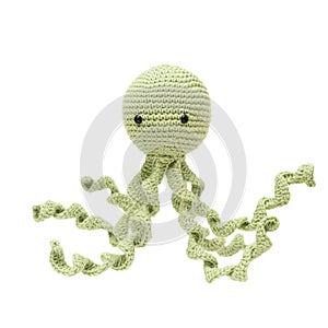 Green plush octopus