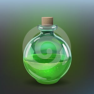 Green poison bottle