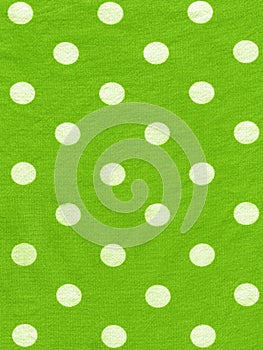 Green polka dot textile