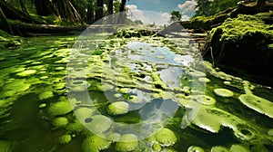 green pond algae