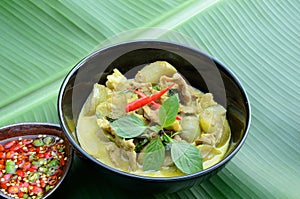 Green pork Curry