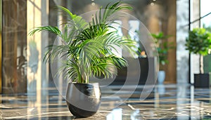 Green potted plant brings freshness and creativity to indoor decor