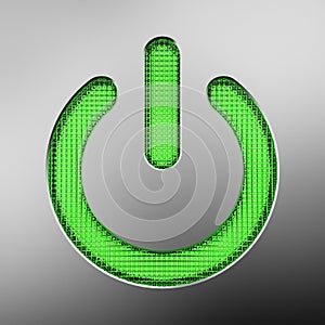 Green power button