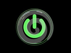 Green power button