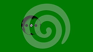 Green Power Electricity Concept: Green Power Socket With Copy Space