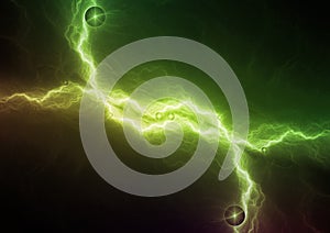 Green power plasma abstract