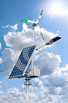 Green power, solar and wind energy infrastructure