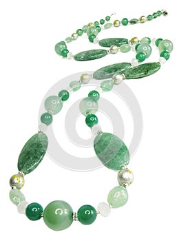 Green precious beads