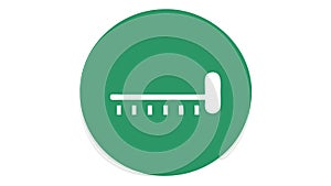 Green progress bar or chart icon. Flat design graphic for data or growth, vector design Generative AI
