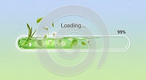 Green Progress Bar Loading Screen Interface