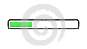 Green Progress Bar Vector Icon, Loading and Completion Indicator, vector design Generative AI