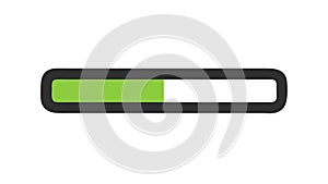 Green Progress Loading Bar Icon Status Indicator Element, vector design Generative AI