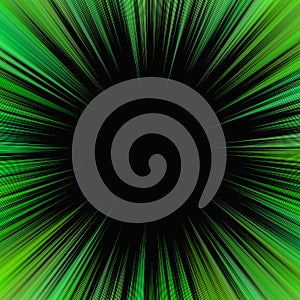 Green psychedelic abstract ray burst background design