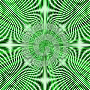 Green psychedelic abstract ray burst background from striped rays