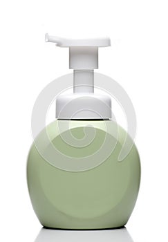 Green pump foam bottle