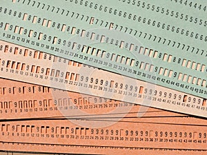 green punched card for programming