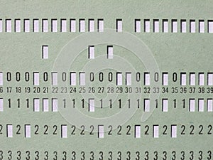 green punched card for programming