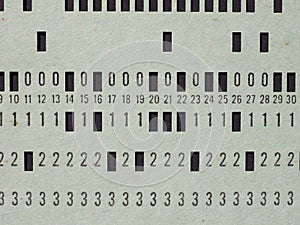 green punched card for programming