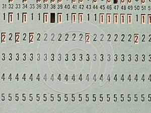green punched card for programming