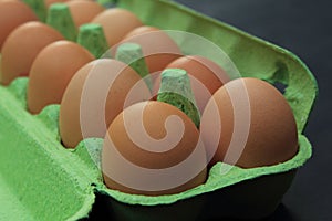 Green Punnet of Eggs - Diagonal