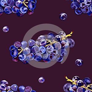 Green, purple, tasty, healthy grapes. Southern, ripe, fresh, wine berry. A bunch of delicious, juicy grapes. Decorative