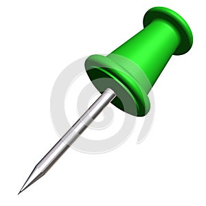 Green push pin