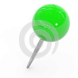 Green pushpin.