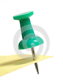 Green pushpin