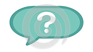 Green Question Mark Speech Bubble, Query Vector Icon Generative AI
