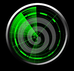 Green radar screen photo