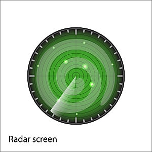 Green radar screen